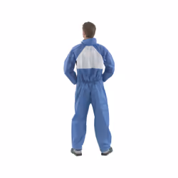3M 4530 FLAME SPREAD RETARDANT SR DISPOSABLE COVERALL BLUE/WHITE 4XL