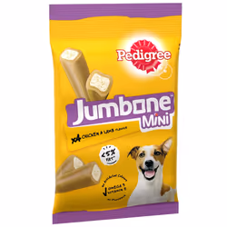 64 Pedigree Jumbone Mini Small Dog Treats Chicken & Lamb Dog Chews (8x160g)