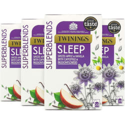 Twinings Superblends Sleep Tea with Spiced Apple, Vanilla, Camomile & Passionflowers, 80 Teabags (Multipack of 4 x 20 Bags)