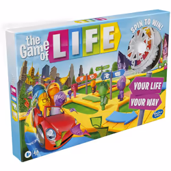 The Game of Life Game, Family Board Game for 2 to 4 Players, for Kids Ages 8 and Up, Includes Colourful Pegs