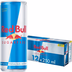 Red Bull Energy Drink Sugar Free, 250 ml (Pack of 12) UK