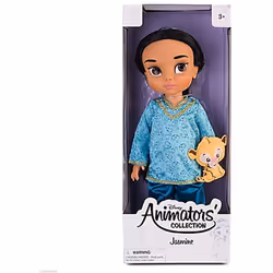 Disney Collection Toddler Doll 16'' H - Jasmine with Plush Friend Raja