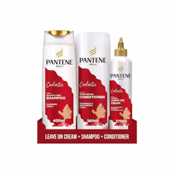 Pantene Pro-V Curlastic Curly Hair Sulfate-Free Shampoo 400ml + Deep Moisturizing Conditioner 360ml + Defining & Anti-Frizz L ...