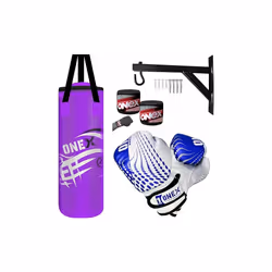 2ft Kids Punch Bag Filled Boxing Training Set - PURPLE