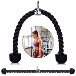 Bicep Tricep Ropes Pull Down Rope Cable Attachment Handle Bodybuilding