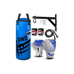 2ft Kids Punch Bag Filled Boxing Training Set - BLUE