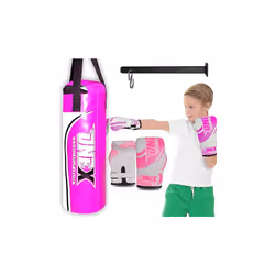 40cm Punch Bag Kids Junior Toy MMA Boxing Set - PINK
