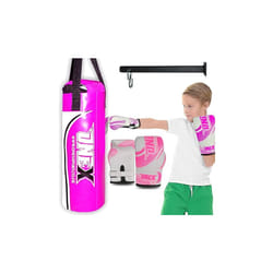 40cm Punch Bag Kids Junior Toy MMA Boxing Set - PINK
