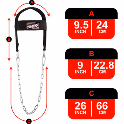 Head Harness Weight Lifting Training Neck Strengthener Workout Gym Blk