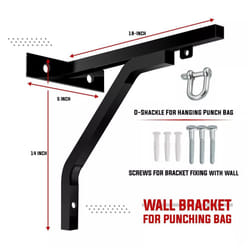 18" Standard Wall Bracket Steel Mount Hanging Stand for MMA Punch Bag