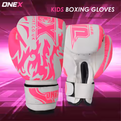 Kids Boxing Gloves 6oz Junior Training & punching - 6oz blk pink