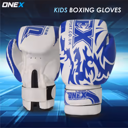 Kids Boxing Gloves 6oz Junior Training & punching - 6oz Black/blue