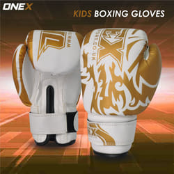 Kids Boxing Gloves 6oz Junior Training & punching - 6oz Black/gold