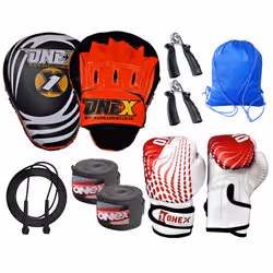 Kids Boxing Gloves Target Coaching Pads Gym Exercise Training Set