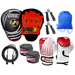 Kids Boxing Gloves Target Coaching Pads Gym Exercise Training Set