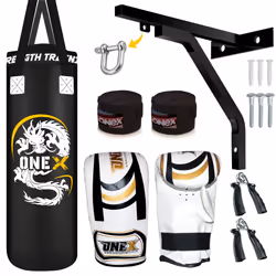 Boxing Bag 3ft Junior Kickboxing Set - Black