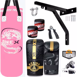 Boxing Bag 3ft Punching MMA Training Bag Gloves Junior Boxing Set