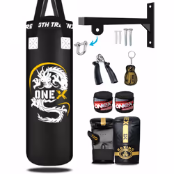Punch Bag Set Junior Boxing Training 3ft Unfilled - Black Set