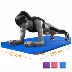 Yoga Mat 10mm Thick Gym Exercise Fitness Pilates Workout Mat