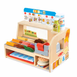 Melissa & Doug Sandwich Toy Shop - Wooden Play Food Sets for Children Kitchen Toys for Girls or Boys 3+ - Wooden Food Toys &  ...