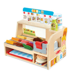 Melissa & Doug Sandwich Toy Shop - Wooden Play Food Sets for Children Kitchen Toys for Girls or Boys 3+ - Wooden Food Toys & Play Kitchen Accessories