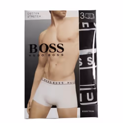HUGO BOSS Stretch Cotton Boxer Trunks, Pack of 3 - medium
