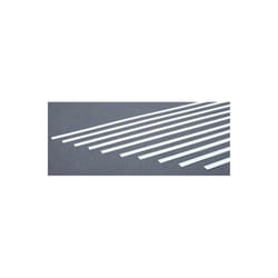 EverGreen EVG108 0.10 x 0.19 in. Styrene Strips Railroad Scratch Building Supply, White