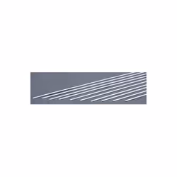 EverGreen EVG124 0.02 x 0.08 in. Styrene Strips Railroad Scratch Building Supply, White