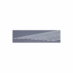 EverGreen EVG136 0.30 x 0.125 in. Styrene Strips Railroad Scratch Building Supply, White