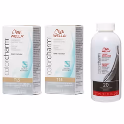 ) Wella Colour Charm Permanent Liquid Hair Toner - 42ml - T15+T15+Developer(Vol.20