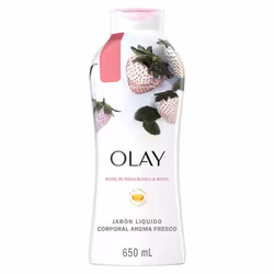 Olay Fresh Outlast Cooling White Strawberry & Mint Body Wash - 650 ml