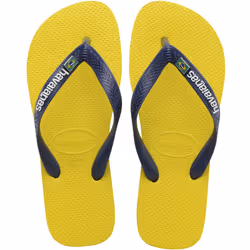 Havaianas Unisex Adults Brasil Layers Summer Beach Sandals Thongs Flip Flops - 5 UK, Citrus Yellow