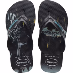 Havaianas Boys Kids Max Herois Summer Beach Holiday Sandals Flip Flops - 1/2 UK, Black/Blue