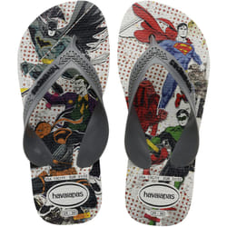 Havaianas Boys Kids Max Herois Summer Beach Holiday Sandals Flip Flops - 12K UK, White/Grey