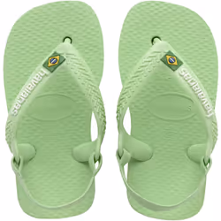 Havaianas Kids Baby Brasil Logo Summer Beach Holiday Sandals Flip Flops - 6K UK, Hydro Green