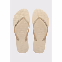 HAVAIANAS kids slim glitter strap flip flops - KIDS UK 10/11, BEIGE