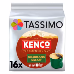 Tassimo Kenco Americano Decaf Coffee Pods (Pack of 5, Total 80 Coffee Capsules)