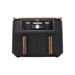 Ninja Foodi Dual Zone Air Fryer MAX + Tongs, 9.5 L, 2470 W, Roast, Bake, Nonstick, Dishwasher Safe Baskets, Amazon Exclusive, Copper/Black AF400UKCP