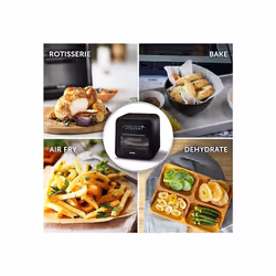 Breville Halo Rotisserie Air Fryer | Digital Extra Large Air Fryer Oven | 10 L | Fry, Bake & Dehydrate | 2000 W | Energy Efficient | Black[VDF127]