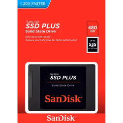 SanDisk SSD PLUS 480 GB SATA III 2.5-Inch Internal Solid State Drive, SDSSDA-480G-G26 , Black