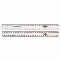 Helix Clear Shatter-Resistant Ruler 30cm / 12in
