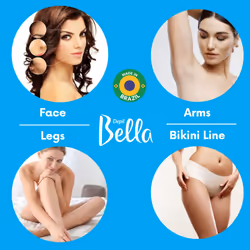 DEPIL BELLA Hard Wax Beads Honey 2.2 lbs for Hair Removal | Professional Hair Removal Wax Beads | All Skin and Hair Types | Natural Ingredients