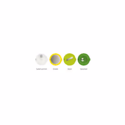 MultiPrep 4Piece Salad Making Set MultiColoured salad spinner spiral cutter slicer and grater compact storage