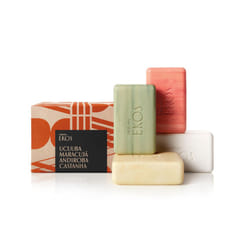 natura - Ekos Ucuuba  Castanha  Andiroba  Maracuj? Bar Soap Set (4 Pack) - 1 Exfoliating Bar  3 Other Bars - Vegetable Oils - Vegan Skin Care - Brazil