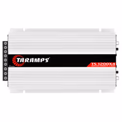 Taramps TS 1200x4 Amplifier Car Audio 1200W RMS 2 Ohms 4 Channels 2 Bridged Channels Full Range Crossover Fixed RCA/Wire Inp ...
