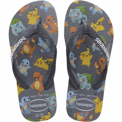 Havaianas Boys Kids Top Pokemon Summer Beach Sandals Flip Flops - 10/11K UK, Graphite