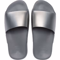 Havaianas Womens Slide Classic Metallic Summer Sandals Flip Flops Sliders - 6/7 UK, Silver