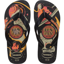 Havaianas Kids Top Holographic Graphic Summer Flip Flops Sandals - Black - 13K UK, Black