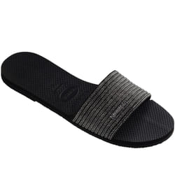 Havaianas Womens You Malta Summer Beach Sandals Flip Flop Slides Sliders - 3/4 UK, Black