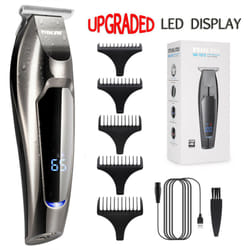 Mens Hair Clipper LED Display Cordless Electric Hair Trimmer Shaver